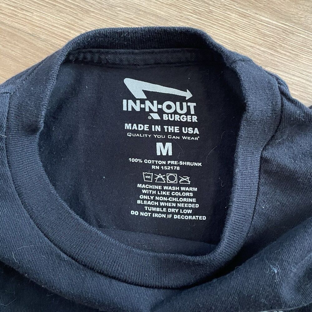 In N Out Pomona DragStrip T-shirt Black Size Medium Rare - Picture 5 of 7